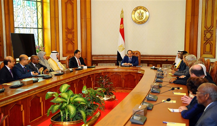 السيسي يستقبل وزراء الصحة العرب وممثلي المنظمات الإقليمية والدولية 