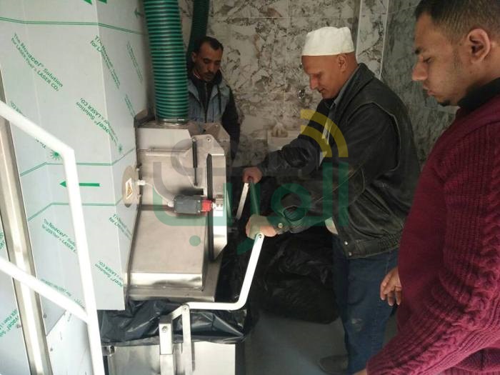 تركيب جهاز لفرم وتعقيم النفايات الطبية الخطرة بمستشفى الزقازيق