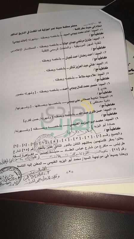 بلاغ للنائب العام يكشف تفاصيل مؤامرة للتشهير بنقابة الموسيقيين بلاغ للنائب العام يكشف تفاصيل مؤامرة للتشهير بنقابة الموسيقيين