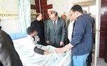  بالصور.. محافظ كفر الشيخ يطمئن علي مصابي حريق منزل 