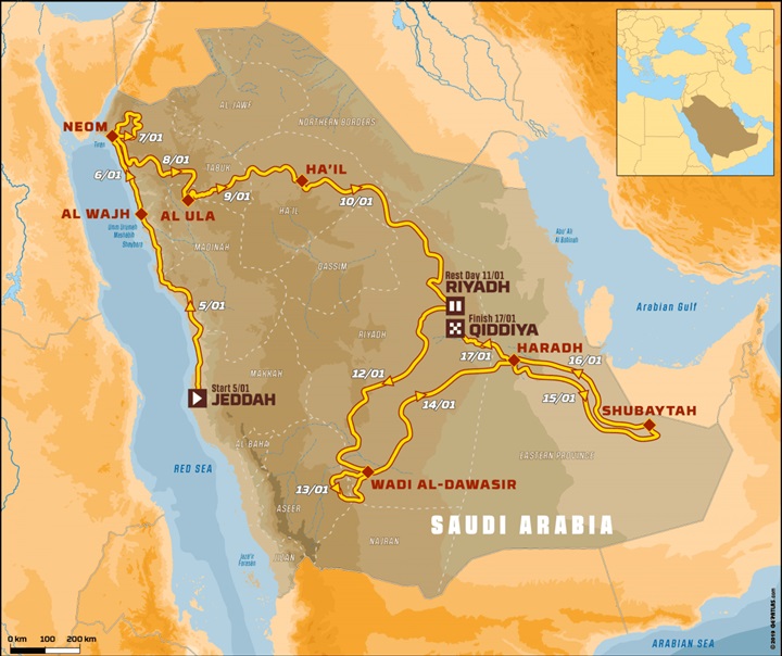 مينى تتصدر داكار 2020 مع ساينز - لأول مرة بالسعودية.. والعطية يصل بالمركز الثانى مع تويوتا مينى تتصدر داكار 2020 مع ساينز - لأول مرة بالسعودية.. والعطية يصل بالمركز الثانى مع تويوتا