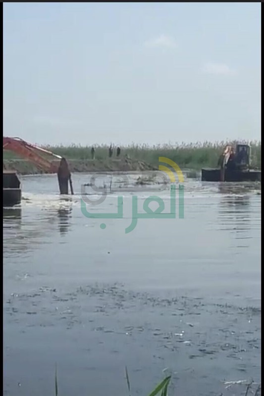 بالصور.. إزالة تعديات على 100 فدان ببحيرة البرلس