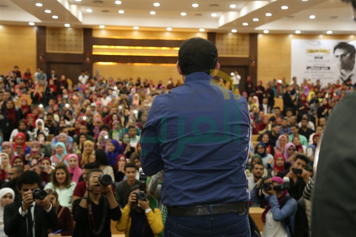 بالصور.. تكريم عمرو مصطفي بجامعة عين شمس بالصور.. تكريم عمرو مصطفي بجامعة عين شمس