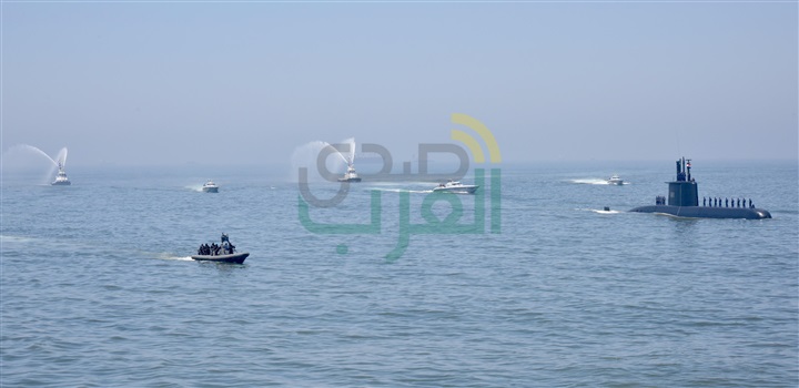 بالصور.. القوات البحرية تحتفل بانضمام الغواصة الحديثة "1400/209"