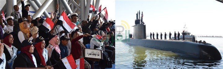 بالصور.. القوات البحرية تحتفل بانضمام الغواصة الحديثة "1400/209"