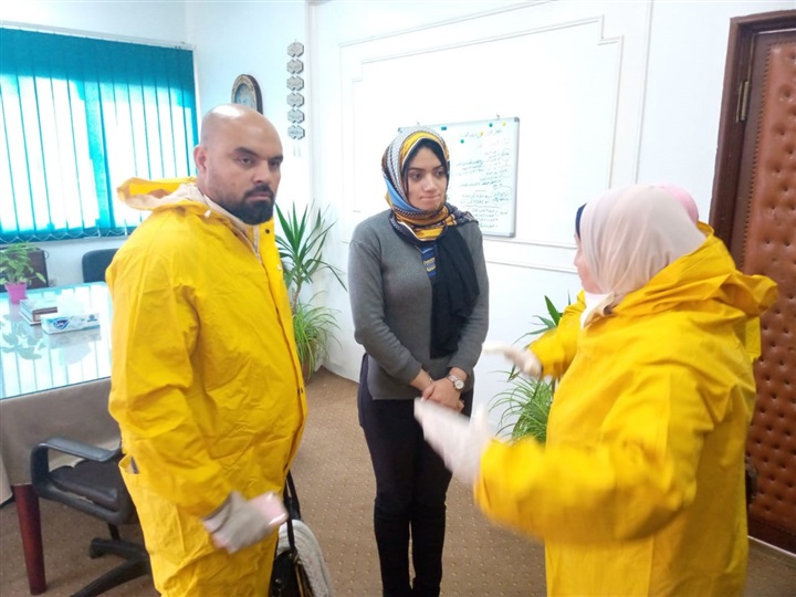 تعقيم وتطهير كامل لمبنى ديوان عام محافظة القليوبية للوقاية من فيروس كورونا
