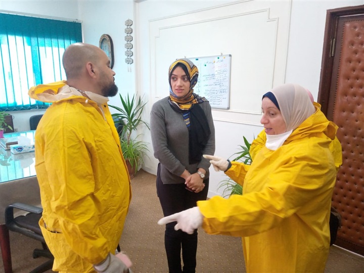 تعقيم وتطهير كامل لمبنى ديوان عام محافظة القليوبية للوقاية من فيروس كورونا