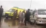  توقف حركة السير بعد اصطدام ثلاث سيارات  بطريق برج العرب في الاسكندريه