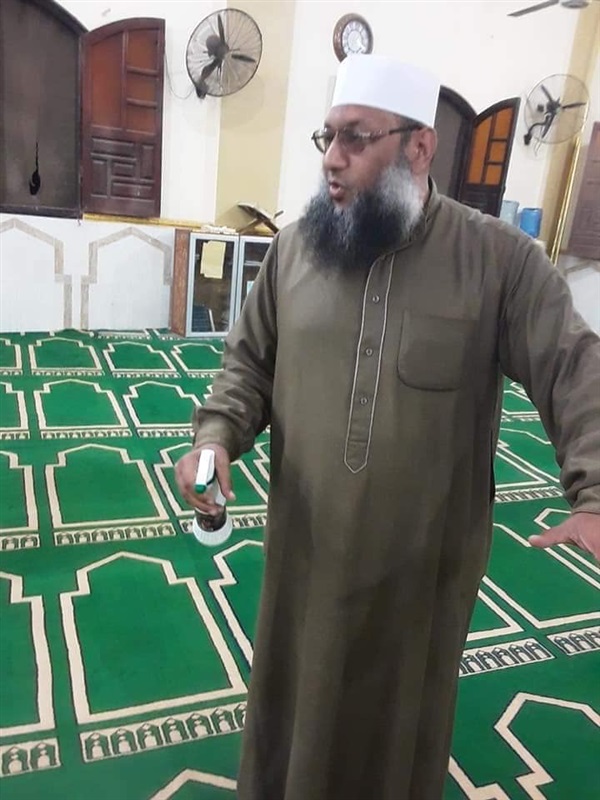 بالصور.. تطهير المساجد ضد فيروس كورونا في كفر الشيخ
