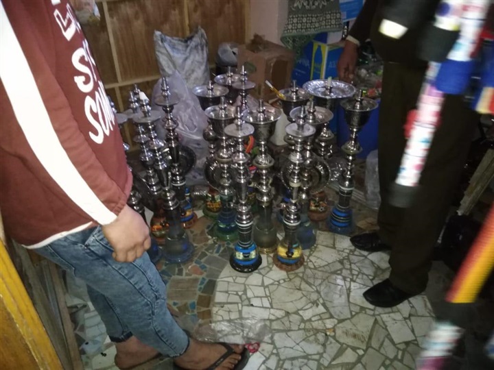 بالصور.. استمرار حملات مصادرة «الشيشة» من قهاوي كفر الشيخ