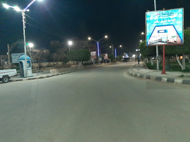 شاهد.. التزام المواطنين بحظر التجول .. وخلو كفر الشيخ من المارة والسيارات