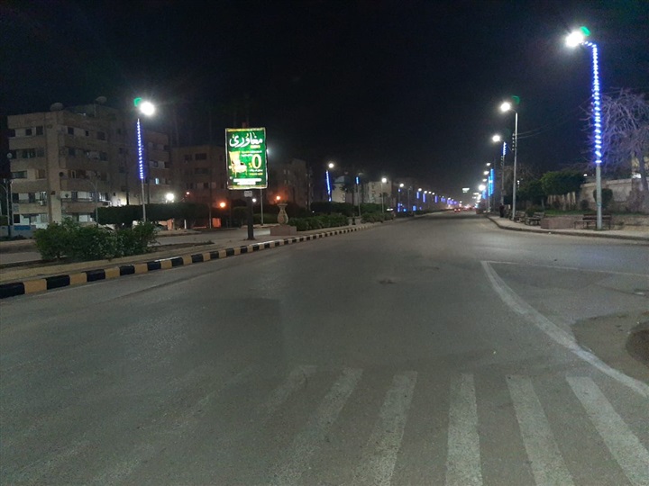 شاهد.. التزام المواطنين بحظر التجول .. وخلو كفر الشيخ من المارة والسيارات