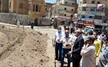 تشجير وتجميل ميدان وابور الثلج أسفل كباري الرياح التوفيقي ببنها  