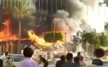 شاهد اللحظات الاولي لحريق التهم مطعما فى المعادى ليلة الافتتاح