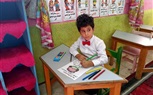 تلاميذ كفر الشيخ يرسمون «الكمامة» للتوعية بكورونا 