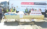 وصول شاحنات صندوق تحيا مصر المُحملة بكراتين المواد الغذائية إلي كفر الشيخ 