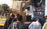الصورة الأولي لحادث إقتحام ونش لقطار 2010 القاهرة أسوان