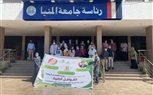 قافلة جامعة المنيا لقرية جبل الطير توقع الكشف الطبي على 435 موطن