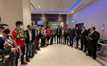 استقبال حافل من الشباب والرياضة لأبطال التايكوندو بمطار القاهرة