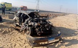 تفاصيل مصرع 10 أشخاص من عائلة واحدة بالطريق الصحراوي (صور)