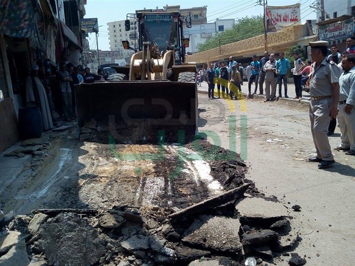 حملة مكبرة لازالة الاشغالات بمدينة أبو كبير