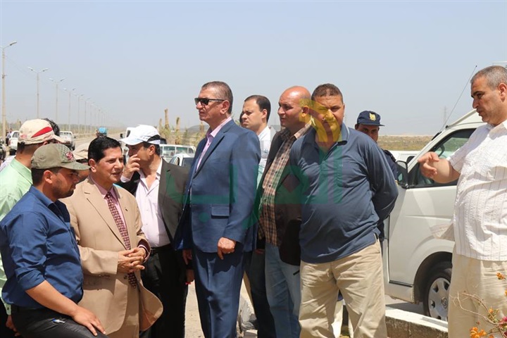 بالصور.. محافظ كفر الشيخ يزرع شجرة ضمن 4000 بطريق بركة غليون