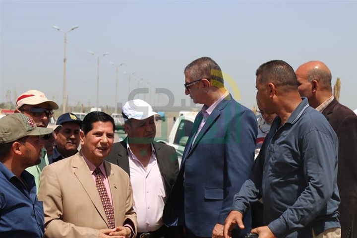 بالصور.. محافظ كفر الشيخ يزرع شجرة ضمن 4000 بطريق بركة غليون