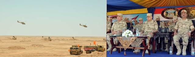 وزير الدفاع يشهد واحدة من أكبر المناورات بالذخيرة الحية "رعد 27"