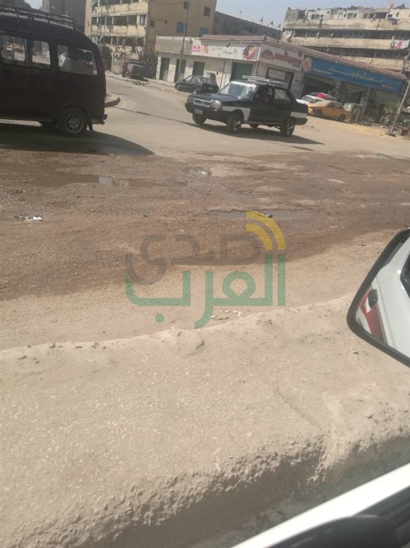 كسر ماسورة مياه يتسبب في كثافات مروريه بـ"حدائق القبه"