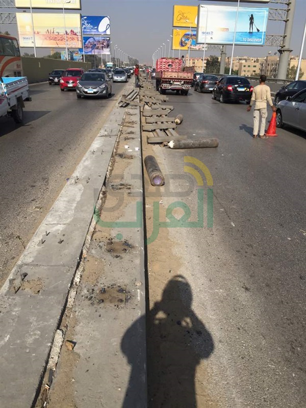 بالصور.. كثافات مرورية أعلى كوبري الجيش بسبب أعمال الصيانة