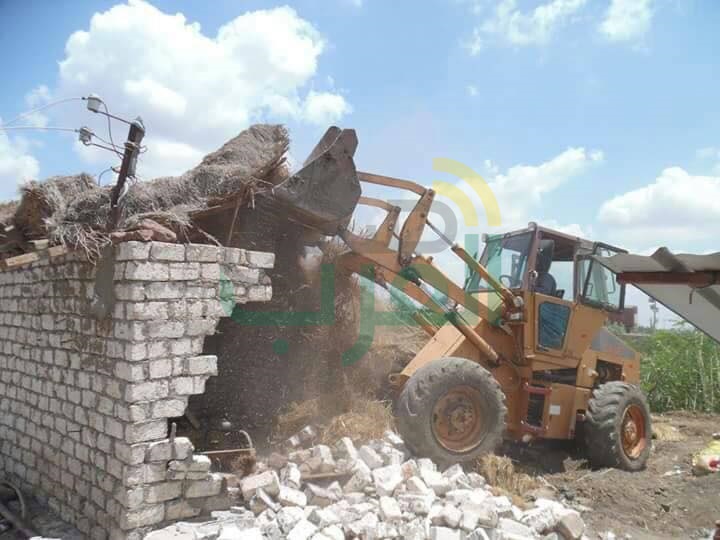 بالصور.. إزالة تعديات على 17 فدانًا من أراضي الدولة بكفر الشيخ