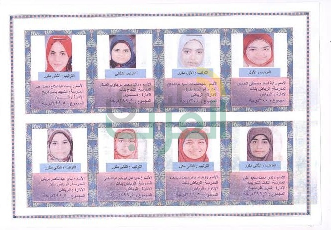  ننشر أسماء الأوائل الإعدادية بكفر الشيخ