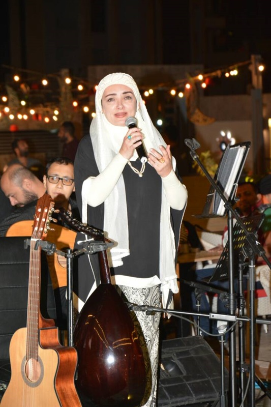 عايدة الايوبى فى سهرة رمضانية مميز فى خيمة ليالى الحسين التجمع  