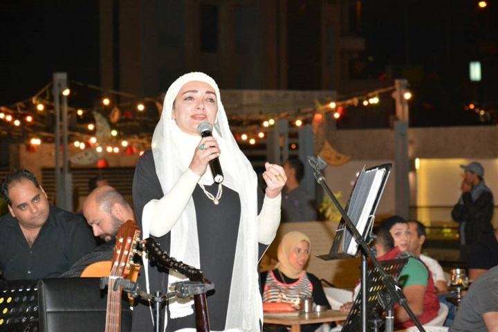 عايدة الايوبى فى سهرة رمضانية مميز فى خيمة ليالى الحسين التجمع  