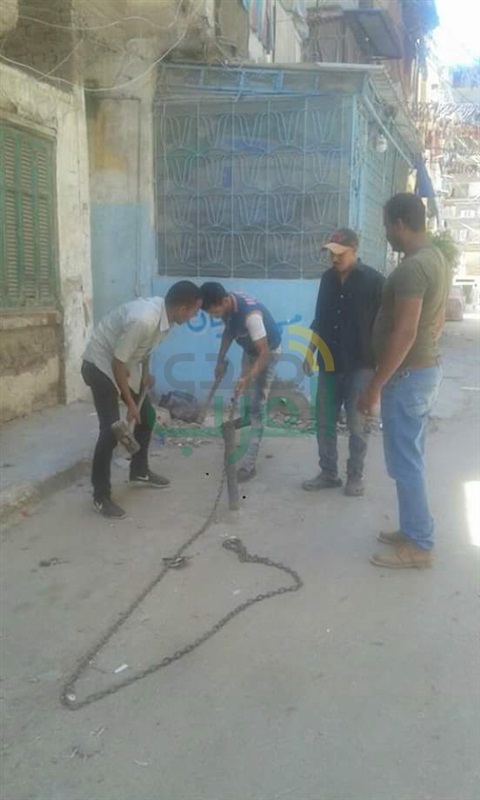 حملة إزالة مكبرة لرفع الاشغالات في نطاق حي وسط بالاسكندرية