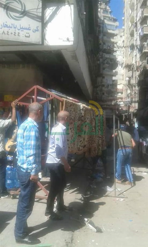 حملة إزالة مكبرة لرفع الاشغالات في نطاق حي وسط بالاسكندرية