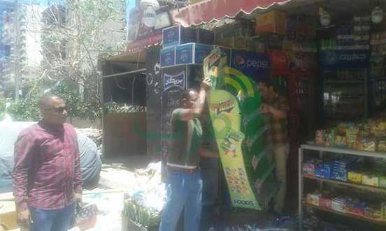 حي ثان يتصدى لظاهرة الإشغالات بشارع وهران والملك حفني الرئيسين