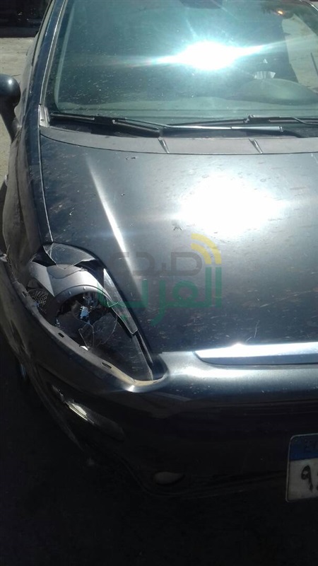 بالصور.. إصابة شخصين في تصادم 3 سيارات أعلى محور المشير