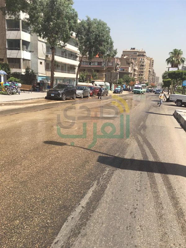 كسر ماسورة مياه يتسبب في كثافات مرورية بمدينة نصر