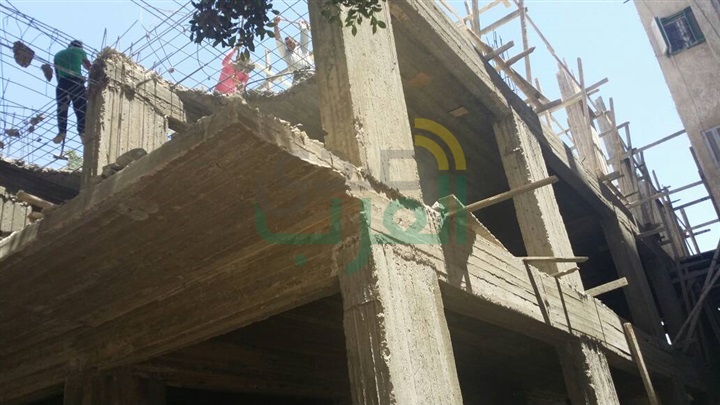 بالصور: وقف بناء 7 عقارات مخالفة بالإسكندرية
