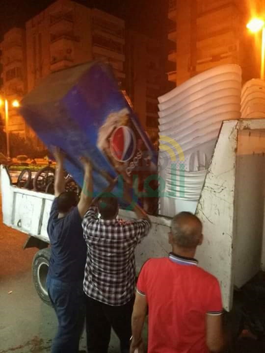 حملة مسائية بحي ثان المنتزة لرفع الإشغالات بالمعمورة الشاطئ