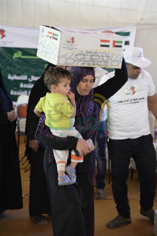 مؤسسة خليفة بن زايد و"الأورمان" توزعان 35 ألف كرتونة رمضان