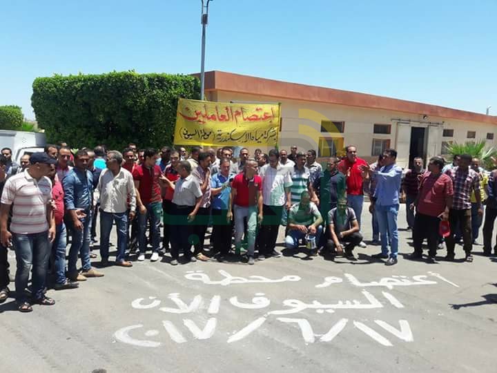 لليوم الرابع على التوالى اضراب محطات مياه الاسكندرية وانضمام باقى المحطات لهم