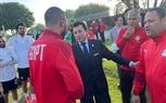 وزير الرياضة يلتقي لاعبي المنتخب فى المعسكر التدريبى لبطولة كأس العرب