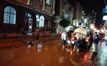 رفع مياه الأمطار من 3 مدن في كفر الشيخ ليلاً 