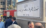 وزير الداخلية يتفقد  موقع حادث حريق مديرية أمن الإسماعيلية