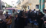 توافد المواطنين أمام اللجان الفرعية بقرى البحيرة