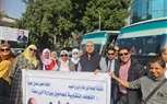 رئيس اللجنة النقابية وقيادات المالية بوزارة الزراعة يتقدمون حشود العاملين لإنتخاب رئيس الجمهورية