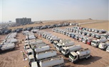 محافظة الجيزة تنفذ اصطفاف للسيارات والمعدات الهندسية للوقوف علي جاهزيتها للتعامل مع الازمات والكوارث