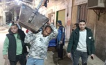 مصادرة ونش بدون تصريح لتشوين مواد بناء لتشطيب شقه بشارع قنا متفرع من شارع اليابان بخاتم المرسلين